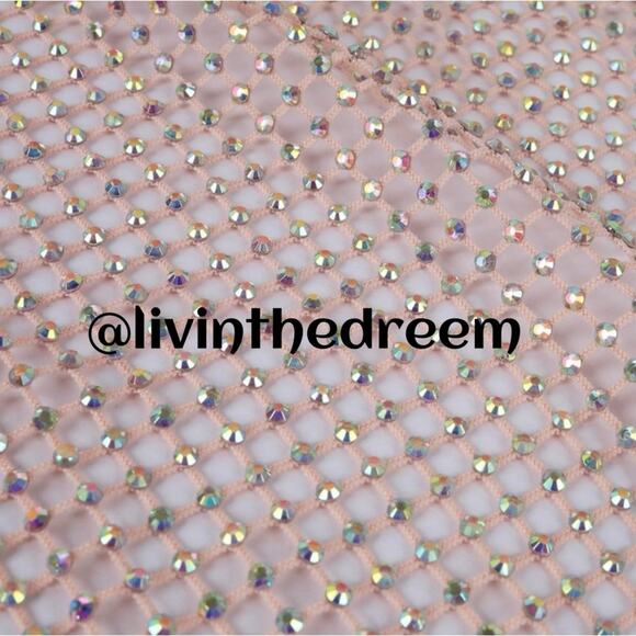 Gorgeous Boutique Pink AB Rhinestone Embellished Beach Cover Up Dress $99 - Picture 10 of 11